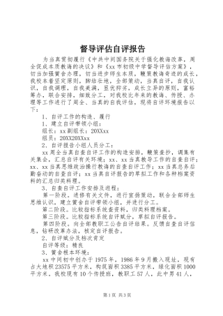 督导评估自评报告