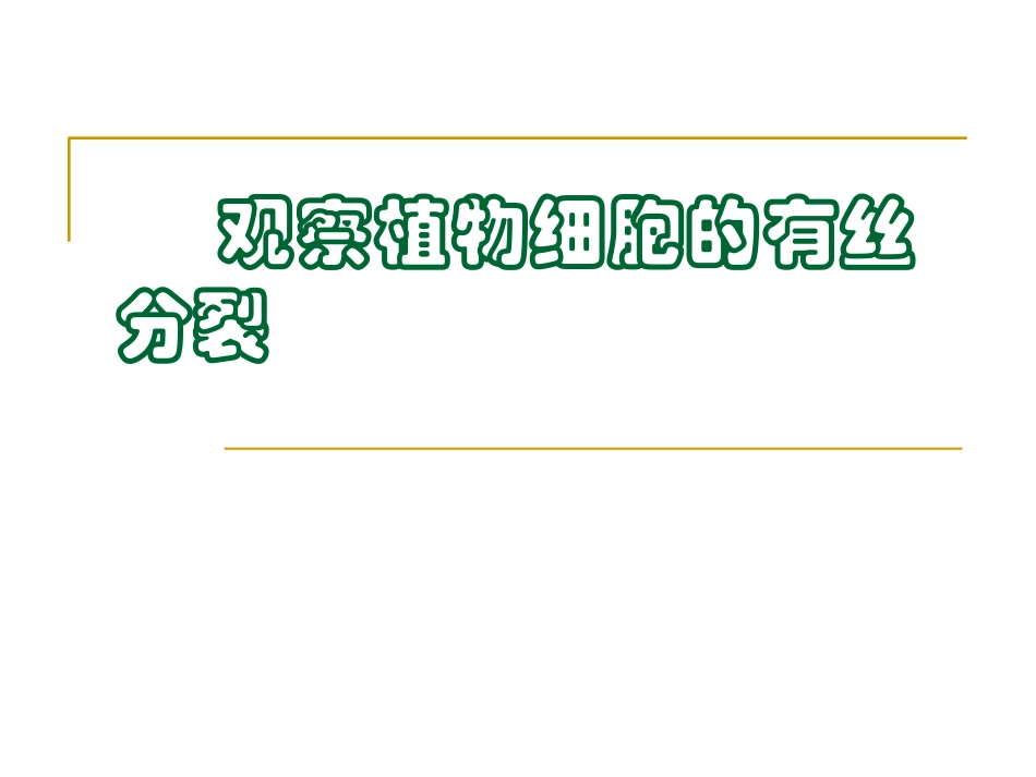 观察植物细胞的有丝分裂_第1页