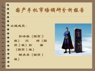 国产手机市场调研报告