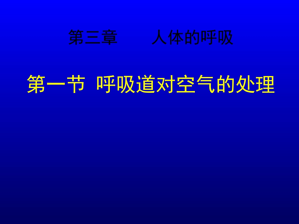 呼吸道对空气的处置课件_第1页