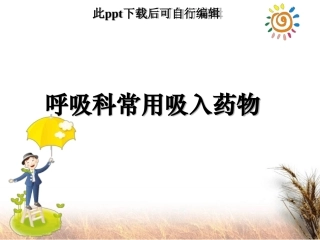 呼吸科常用吸入药物最新课件