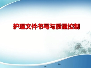 护理文书质量控制课件