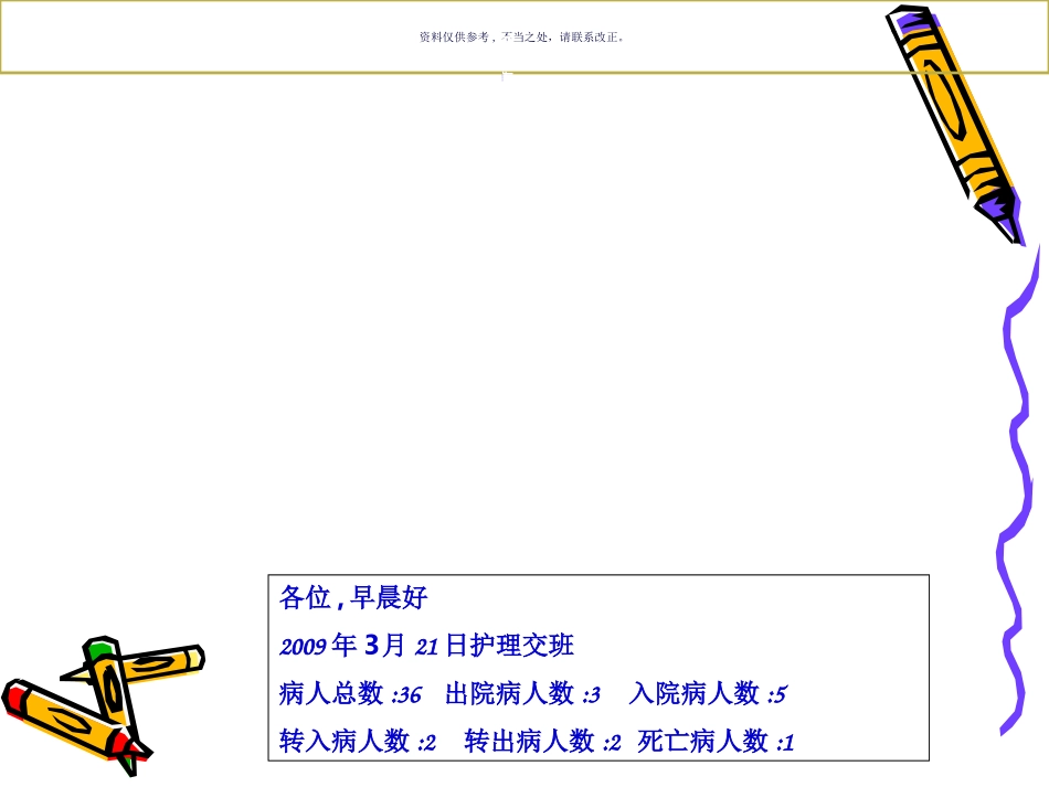 护理英语交班_第1页