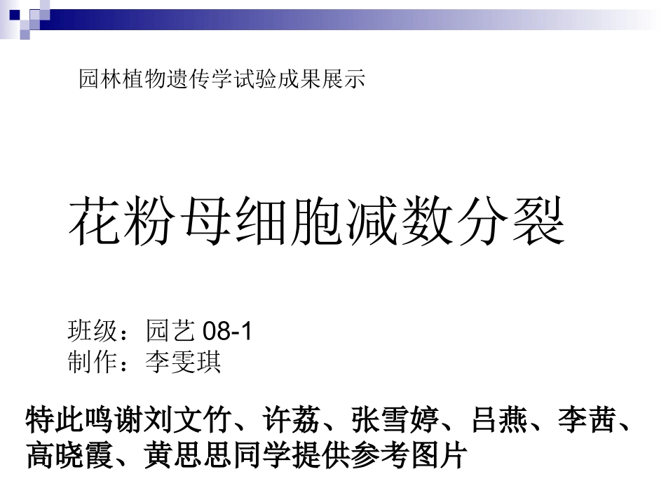 花粉母细胞减数分裂_第1页