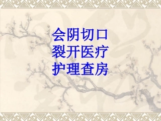 会阴切口裂开医疗护理查房培训课件