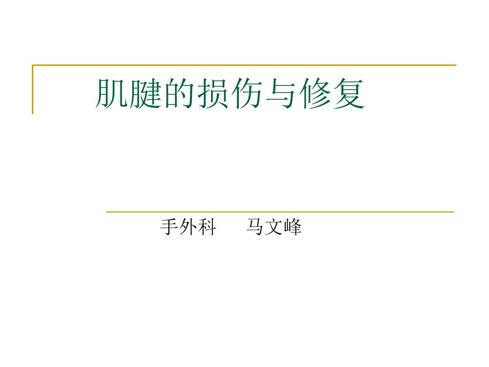 肌腱损伤及修复_第1页
