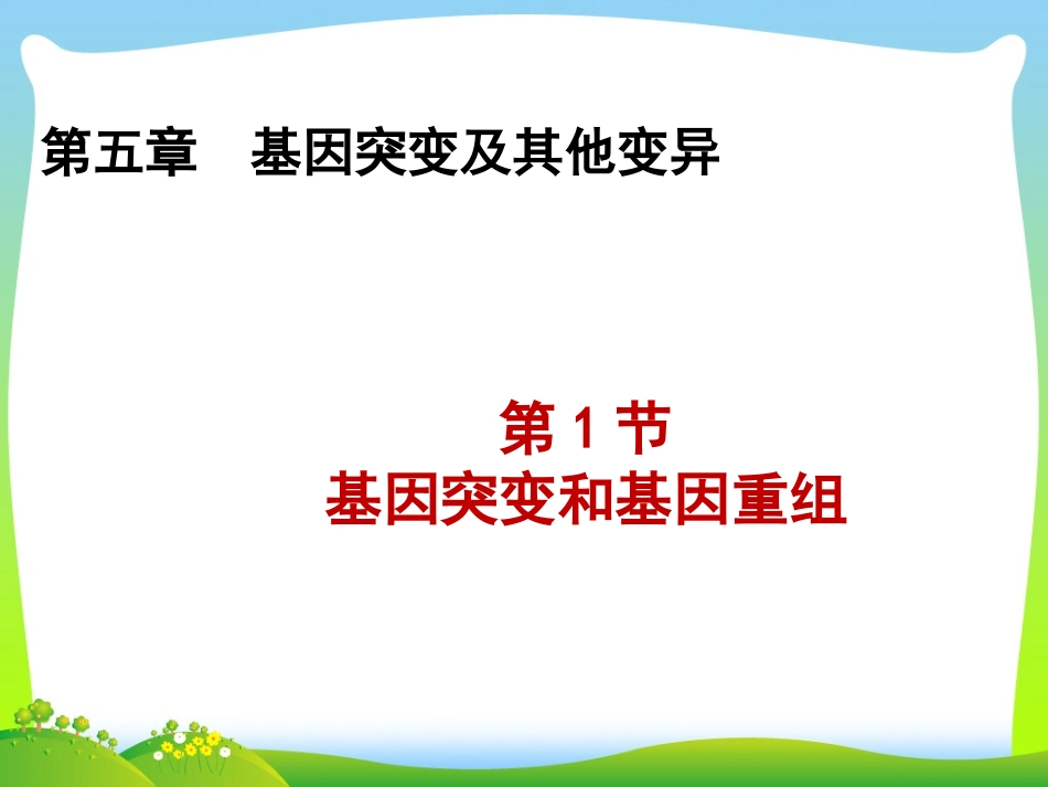 基因突变与基因重组_第1页