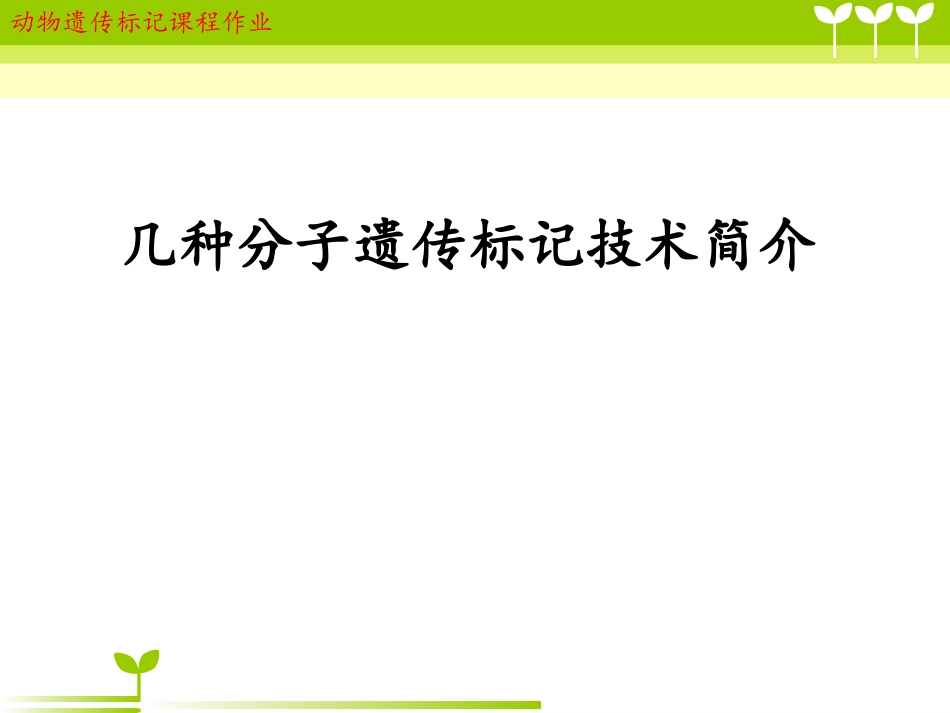 几种分子遗传标记技术_第1页