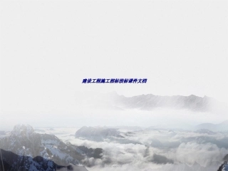 建设工程施工招标投标文档讲课文档