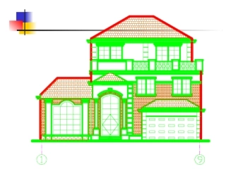 建筑施工立面剖面图建工