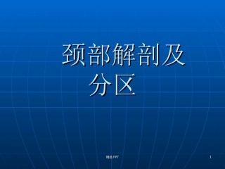 颈部淋巴结分区