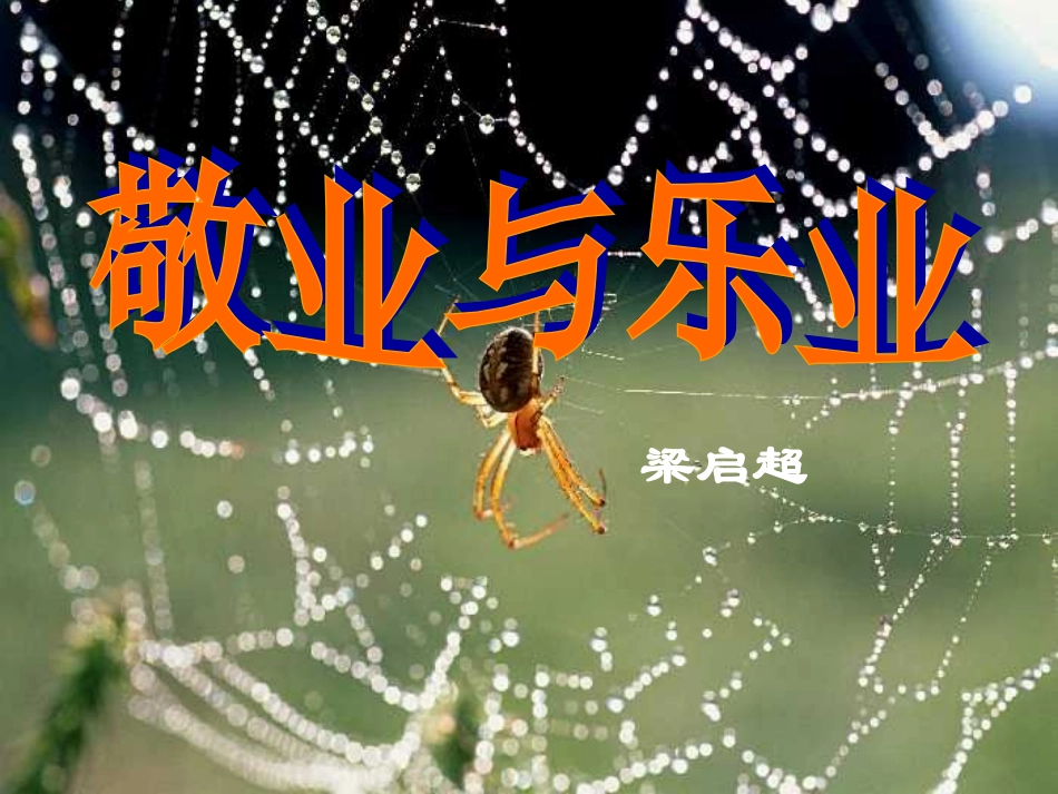 敬业与乐业优秀课件课件_第1页