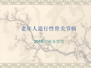 老年人退行性骨关节病