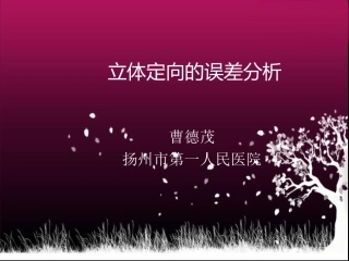 立体定向的精确度全解