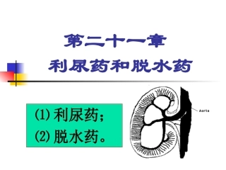 利尿药和脱水药课件