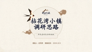拈花湾小镇调研思路