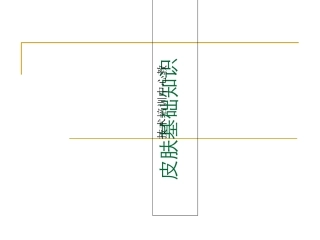皮肤基础知识技术培训中心教学课件