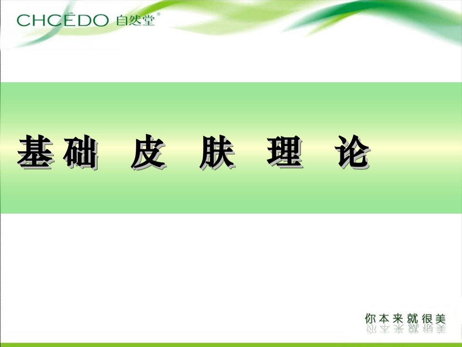 皮肤基础知识培训课件_第1页