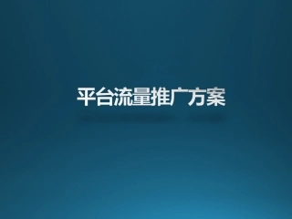 平台流量推广方案