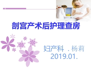 剖宫产术后护理教学查房