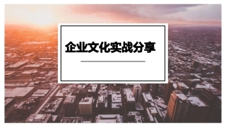 企业文化实战分享