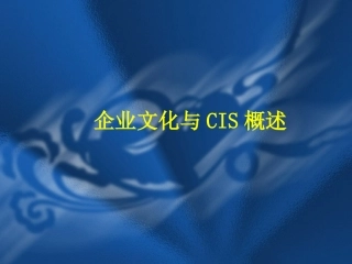 企业文化与CIS概述