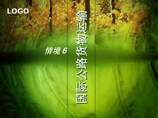 情境国际公路货物运输