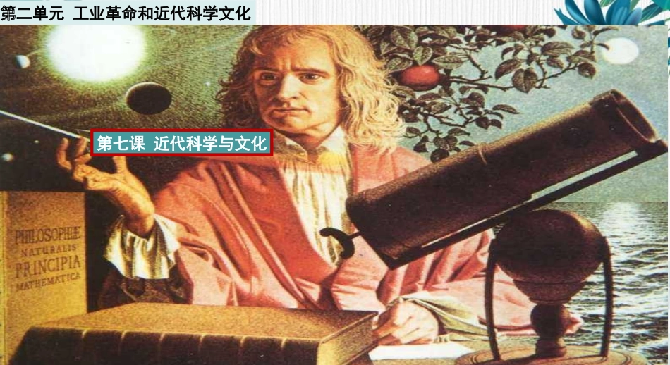 人教版初中历史九年级下册第7课《近代科学与文化》课件_第2页