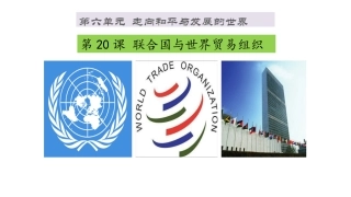 人教版九年级历史下册第20课联合国与世界贸易组织课件