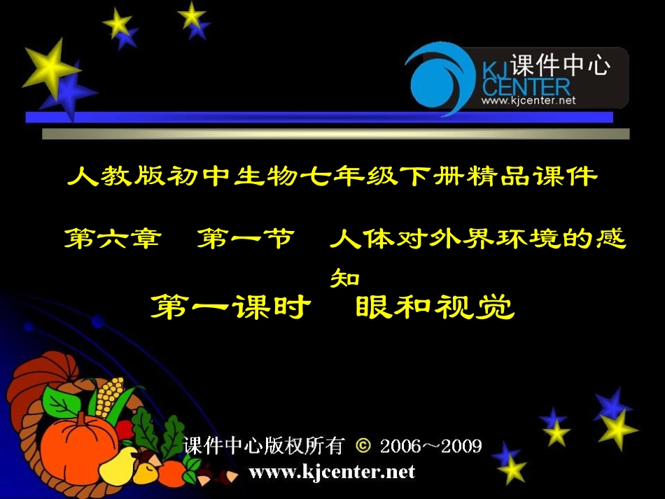 人体对外界环境的感知第一课时眼和视觉_第1页