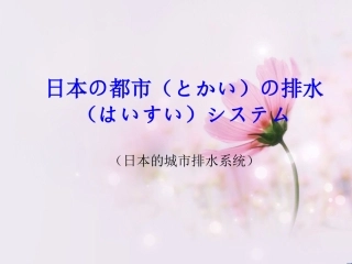 日本城市排水系统