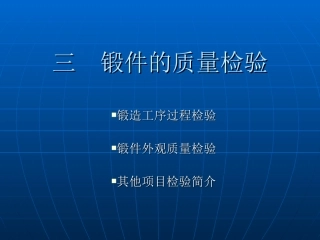 三锻件的质量检验