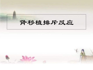 肾移植排斥反应