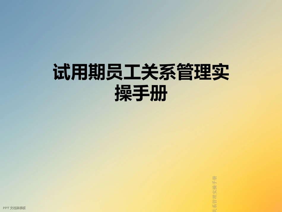 试用期员工关系管理实操手册_第1页