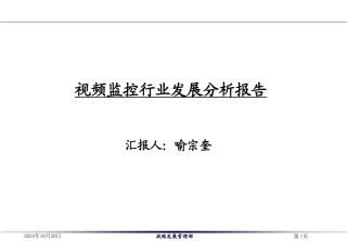 视频监控行业研究报告