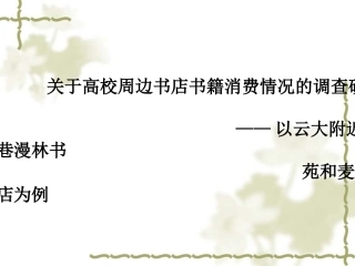 书店调查报告
