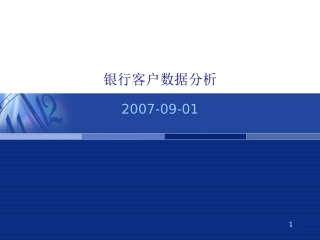 数据挖掘应用实例银行客户数据分析