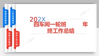四车间轮班年终工作总结PPT