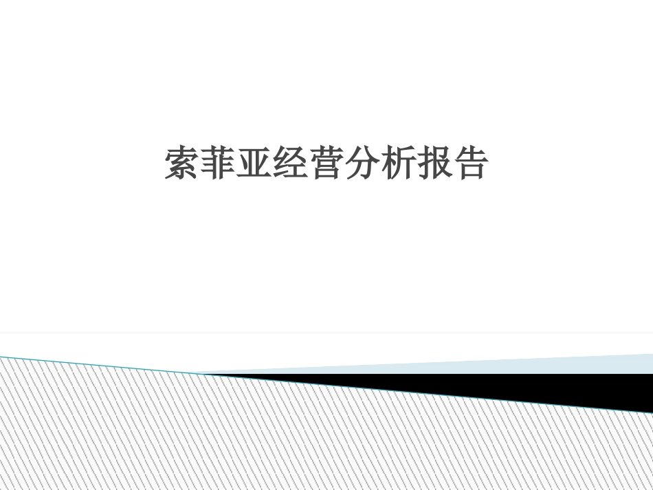 索菲亚经营分析报告_第1页