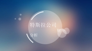 特斯拉财务分析