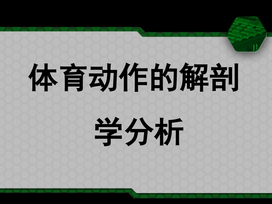 体育动作解剖学_第1页