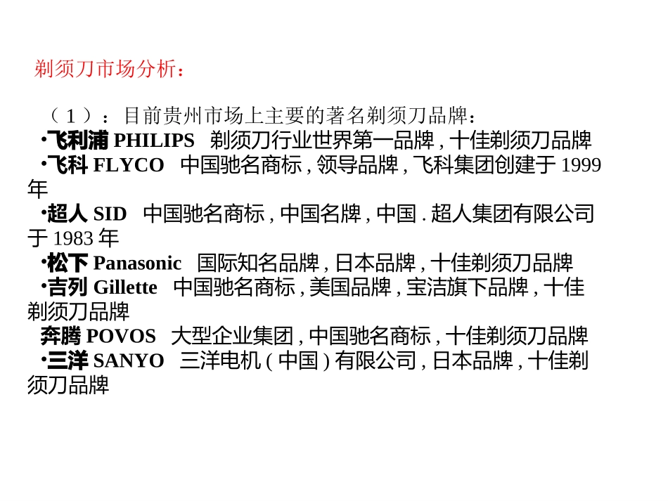 剃须刀市场分析_第1页