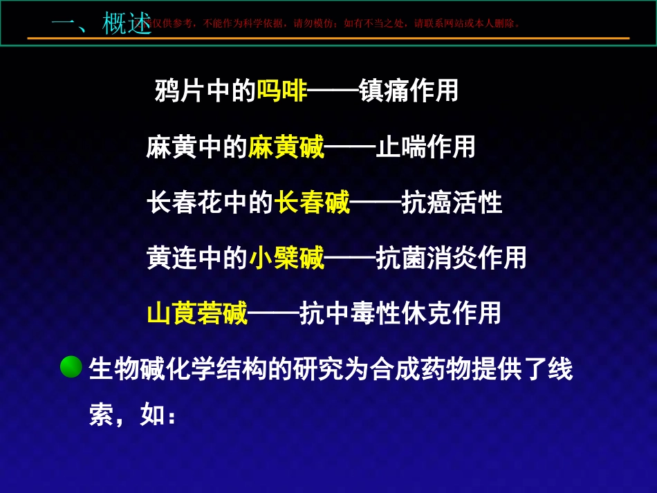 天然药物化学生物碱课件_第3页