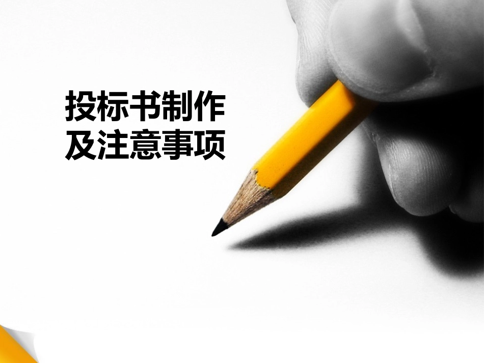 投标书制作及注意事项_第1页