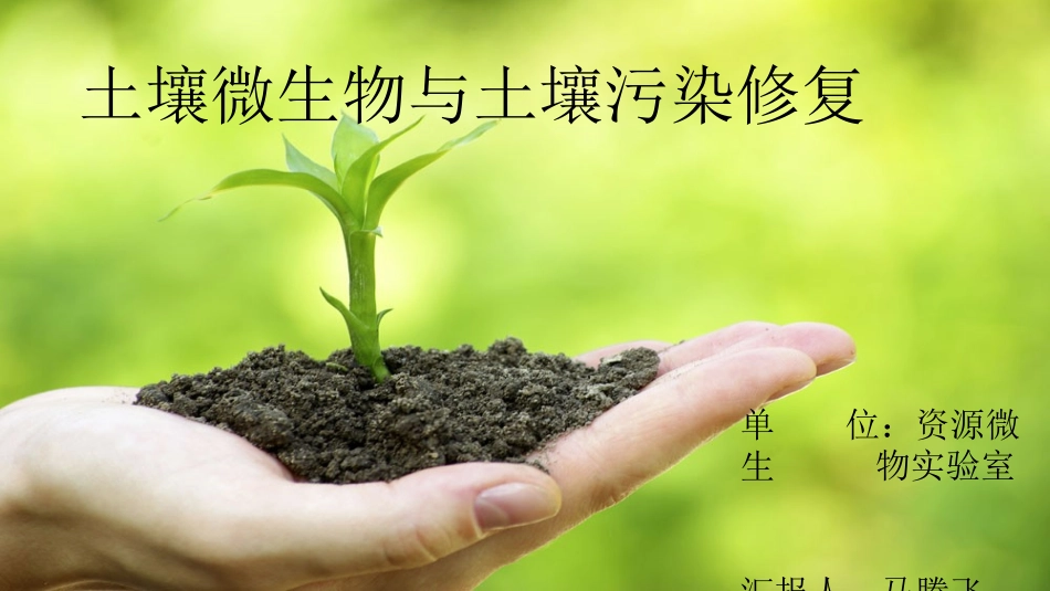土壤微生物与土壤污染修复_第1页