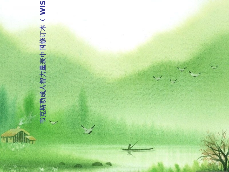 韦克斯勒成人智力量表._第1页