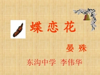 伟华蝶恋花课件