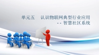 物联网工程导论课件认识物联网典型行业应用智慧社区系统