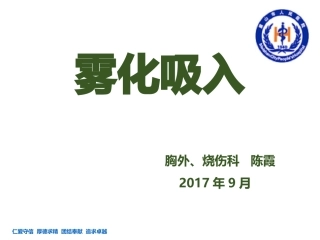 雾化吸入讲义教材