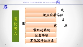 雾化吸入专题知识讲座课件